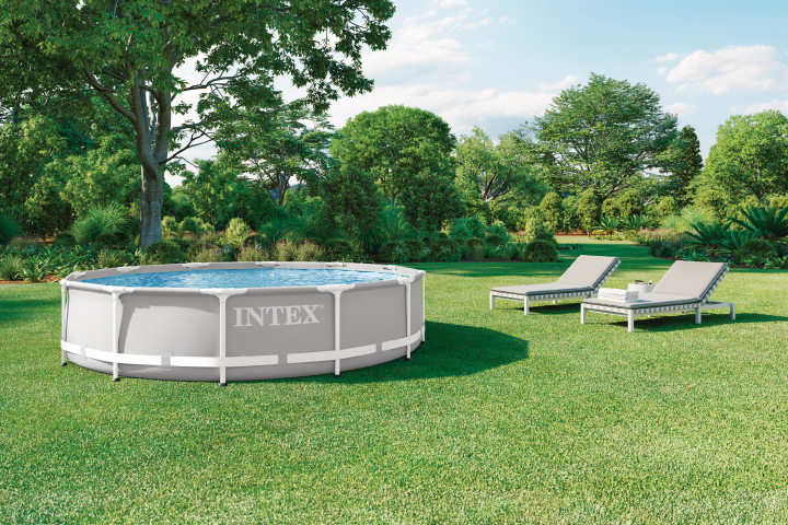 INTEX Prism Frame Pool 366 x76 cm Set mit Krystal-Clear-Kartuschenfilteranlage